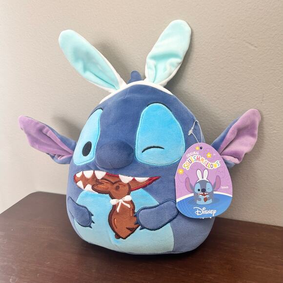Squishmallows 8” Disney Stitch Eating Chocolate Bunny - Ultra Soft Plush Toy - Picture 3 of 7